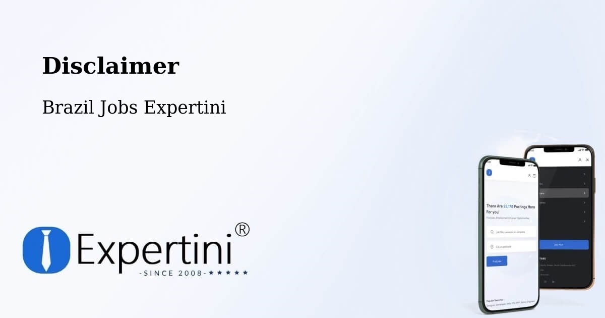 Disclaimer – Iaçu - Brazil Jobs Expertini